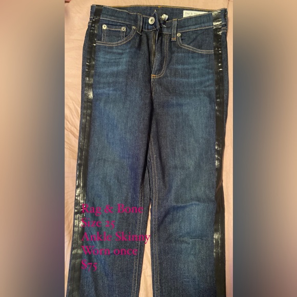 Rag & Bone Ankle Skinny with side detail - Picture 2 of 3